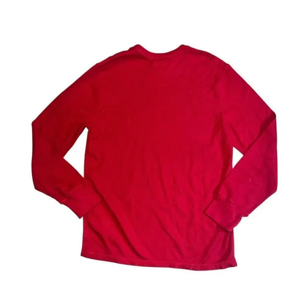 POLO RALPH LAUREN Men’s Red Knitted Long Sleeve Sleepwear Shirt Size L